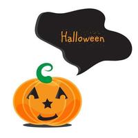 Emotional Halloween pumpkins vector