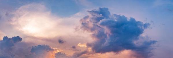 Panorama of Dramatic vibrant color with beautiful cloud photo