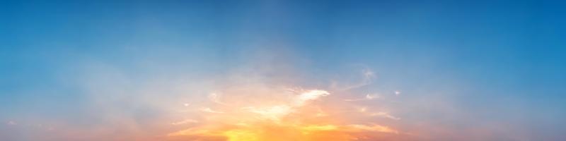 Panorama of Dramatic vibrant color with beautiful cloud photo