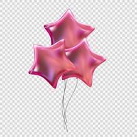 Globos de helio brillante de color aislado vector