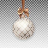 Christmas Ball with Ball and Ribbon vector