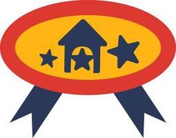 Dog home competition reward badge sticker vector