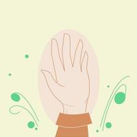 Raise hand up template flat illustration vector