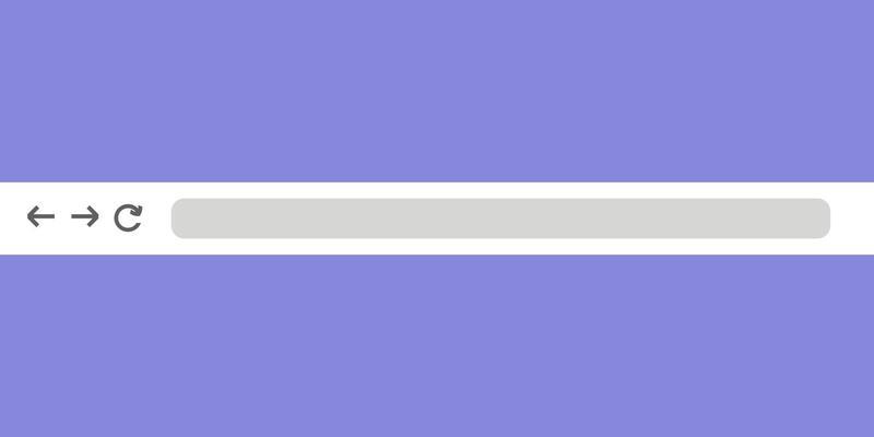 Blank address bar illustration on blue background