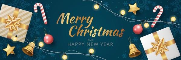 christmas banner with christmas element. Vector illustration