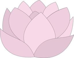 Pink lotus flower vector