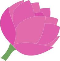 Fuchsia lotus flower vector