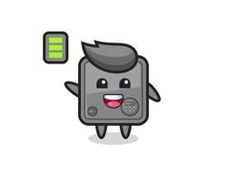 safe box mascot character with energetic gesture vector