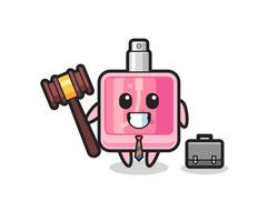 Illustration of perfume mascot as a lawyer vector
