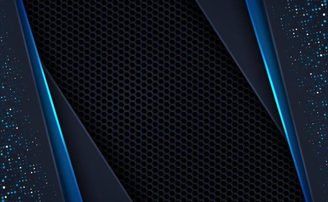 abstract shiny dark blue shape overlap background technology