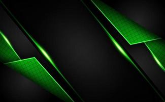 abstract shiny dark green shape overlap background technology vector