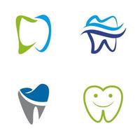 vector de diseño de logotipo de símbolo de icono de dientes