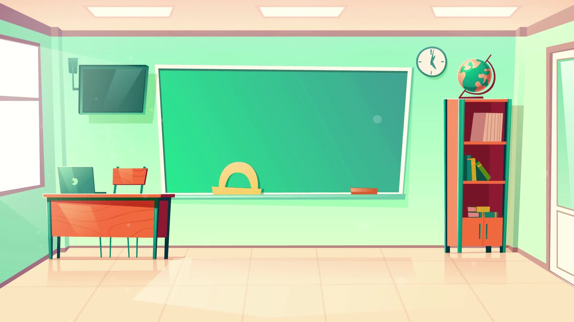 Cartoon Background - Moody Classroom 3316277 Stock Video at Vecteezy