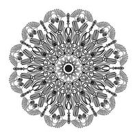 Mandala ornamental de diseño abstracto de henna de ilustración meditacional vector