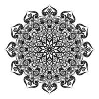 Mandala ornamental de diseño abstracto de henna de ilustración meditacional vector