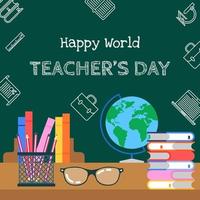 Happy Teachers Day Blackboard Background vector