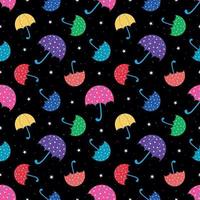 Seamless background with colorful umbrellas vector