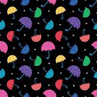 Seamless background with colorful umbrellas vector