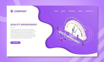 quality improvement concept for website template or landing vector