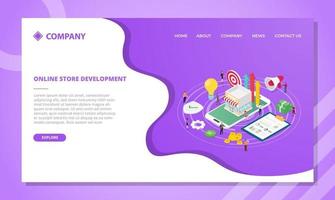 online store concept for website template or landing vector