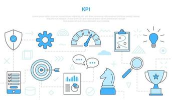 concepto de indicador clave de rendimiento de kpi vector