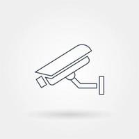 cctv camera single isolated icon with modern line or outline