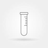 tube laboratory single isolated icon with modern line vector