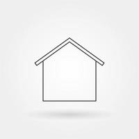 house building single isolated icon with modern line vector