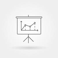 business presentation on board single isolated icon with modern line vector