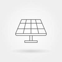 solar panel single isolated icon with modern line vector