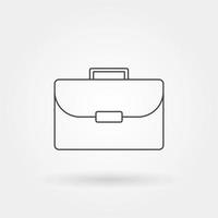 briefcase business single isolated icon with modern line vector