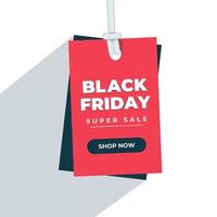 Black friday tag in flat design vector