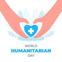 World humanitarian day concept in flat design