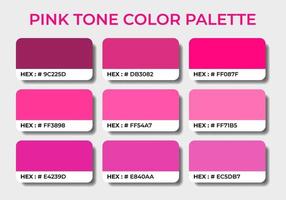 pink tone color palettes swatch sets vector