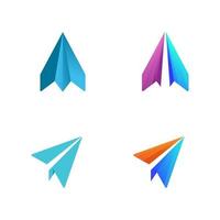 Paper plane Vector icon design illustration