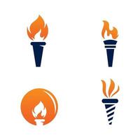 Torch vector icon illustration design