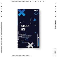 Trendy editable template for social networks stories. vector