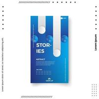 Trendy editable template for social networks stories. vector