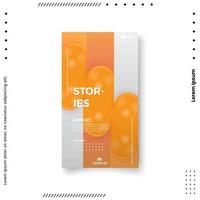 Trendy editable template for social networks stories. vector