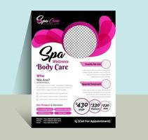 Spa Flyer Template design vector