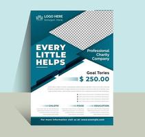 Charity  donation and help Campaign print template vector