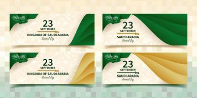 saudi arabia national day banners vector