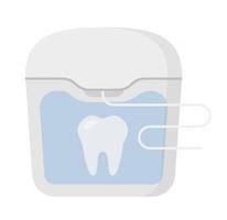 Flat vector of dental floss, cleaning tool.