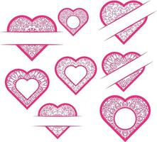 Vector Heart Elements Collection Free Vector