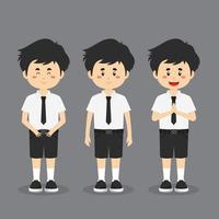 Student Character with Expression vector