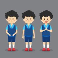 Student Character with Expression vector