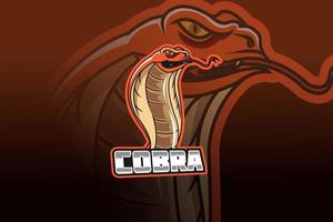 plantilla de logotipo del equipo de deportes electrónicos cobra vector