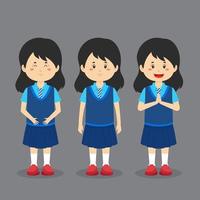 Student Character with Expression vector