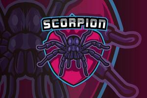scorpion e-sports team logo template vector