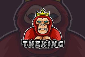 monkey logo for sport club or team. vector